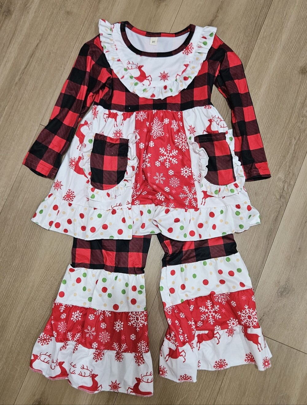 Boutique Girls Christmas Holiday Outfit 3T